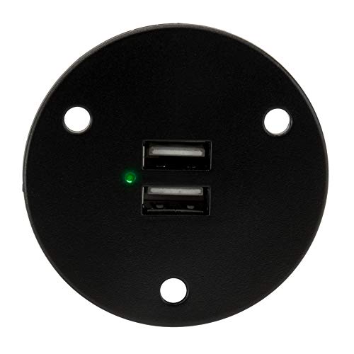 RecPro RV USB Charging Port | Dual Charger Socket | Black Recessed Mount | RV | Camper | Trailer - Image 5