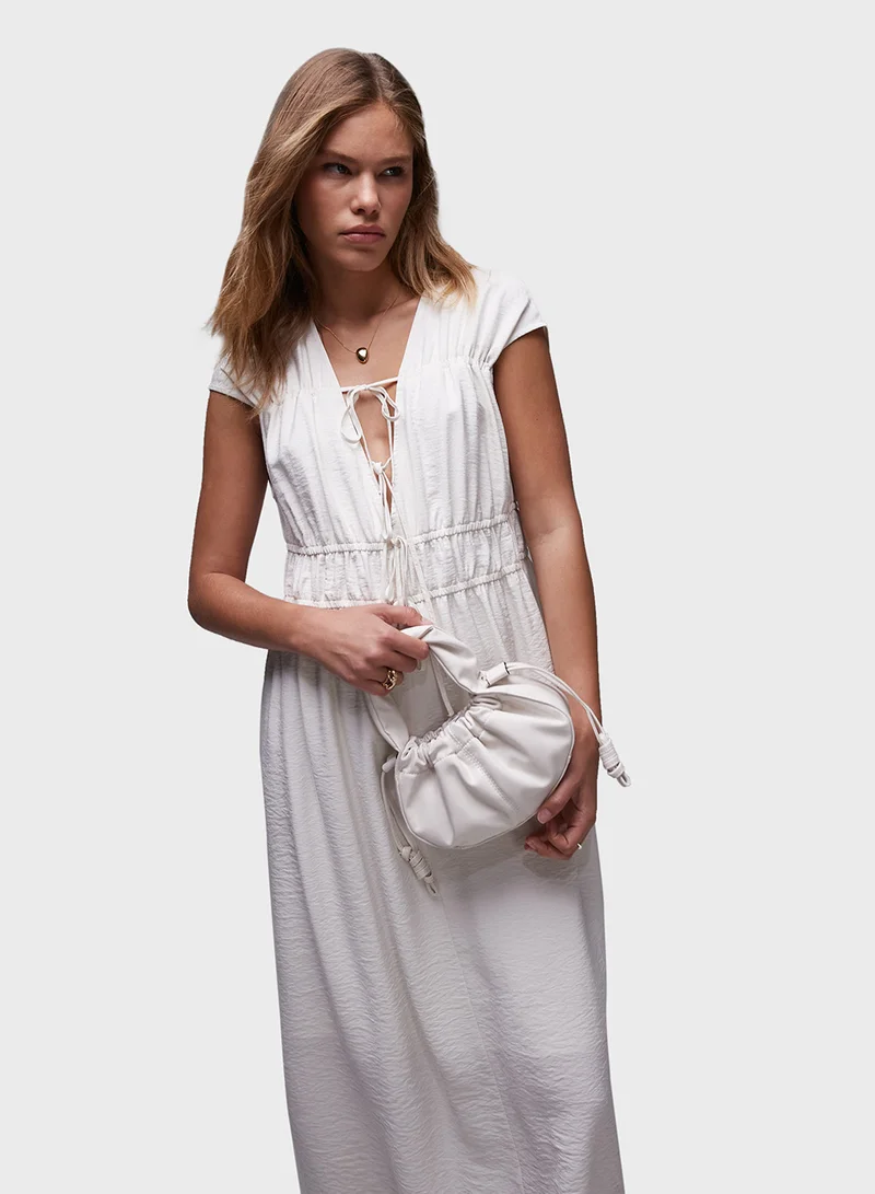 TOPSHOP Textured Maxi Dress