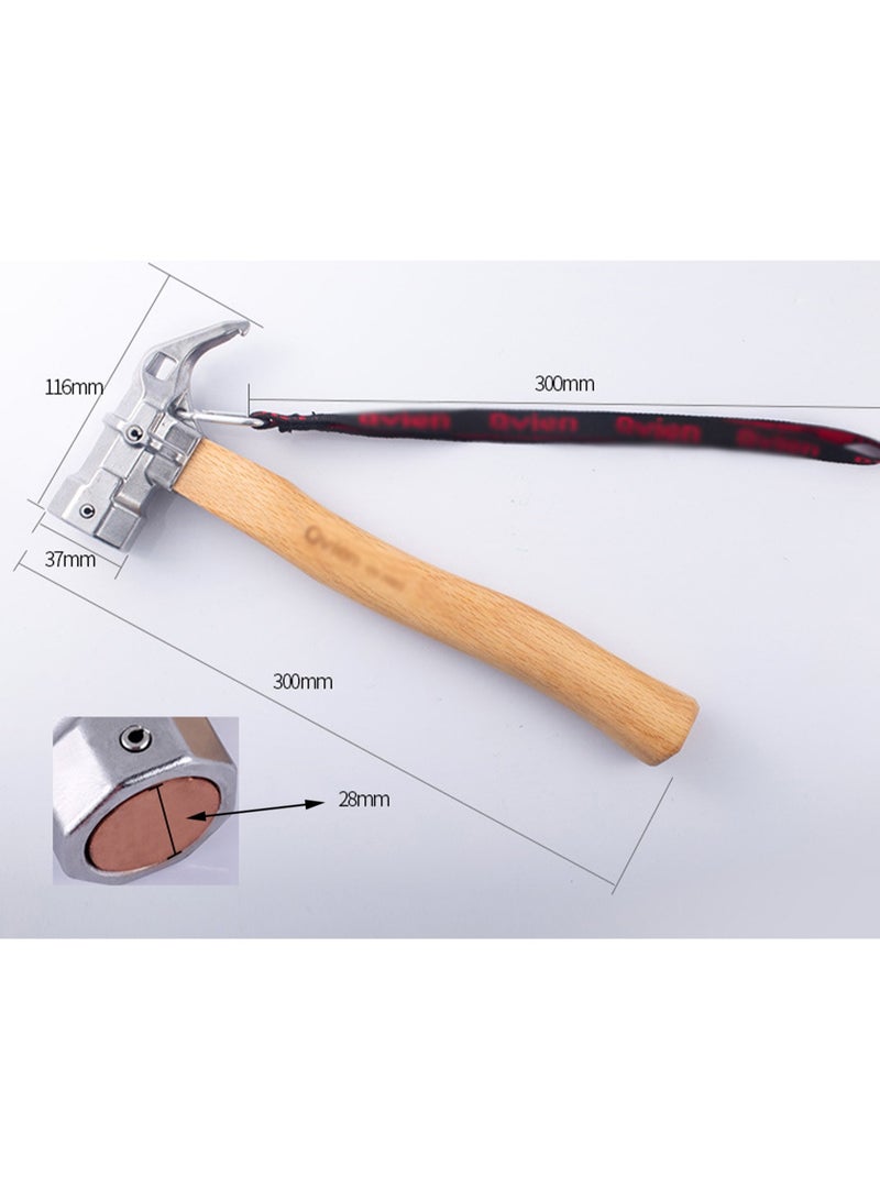 Steel Hammer with Wood Handle Steel Peg Hammer Tent Hammer - Image 2