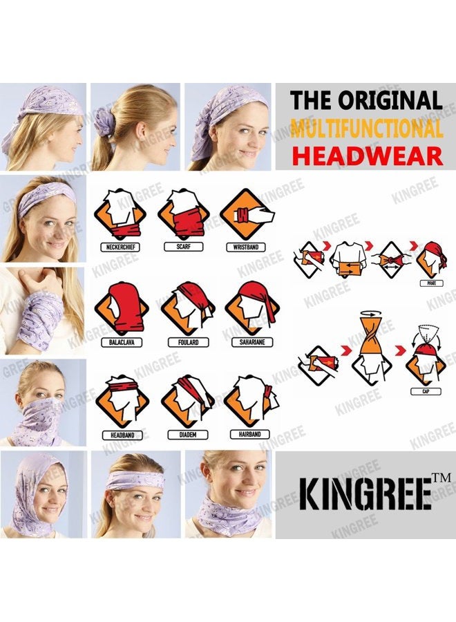 KINGREE 9PCS Face Mask Bandanas Headband Head Wrap Scarf Neck Warmer Headwear Balaclava for for Dust Sun Wind (Devil Series) - Image 5