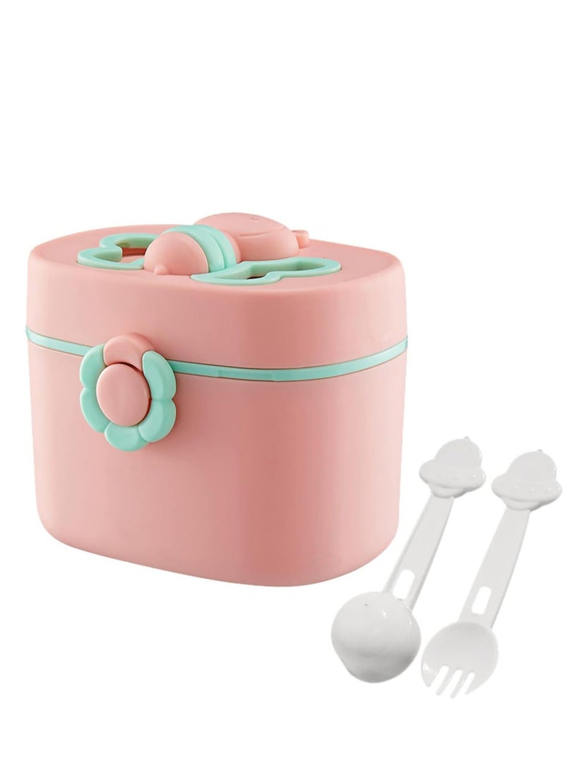 الأزرق جي دبليو Formula Powder Pots Milk Dispenser 410ML Baby Food Snacks Storage Portable Sealed Moisture-Proof for Outing Activities and Travel Feeding - Image 1