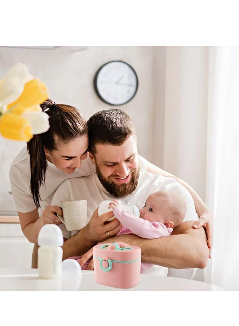 الأزرق جي دبليو Formula Powder Pots Milk Dispenser 410ML Baby Food Snacks Storage Portable Sealed Moisture-Proof for Outing Activities and Travel Feeding - Image 2