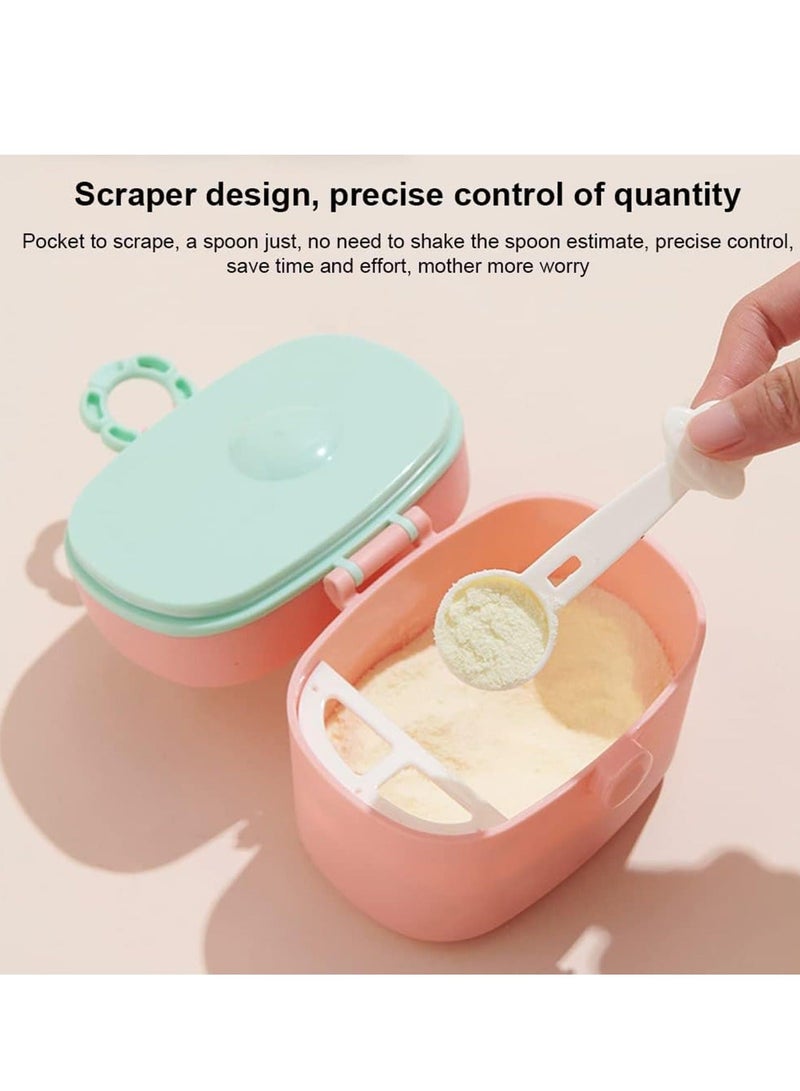 الأزرق جي دبليو Formula Powder Pots Milk Dispenser 410ML Baby Food Snacks Storage Portable Sealed Moisture-Proof for Outing Activities and Travel Feeding - Image 4