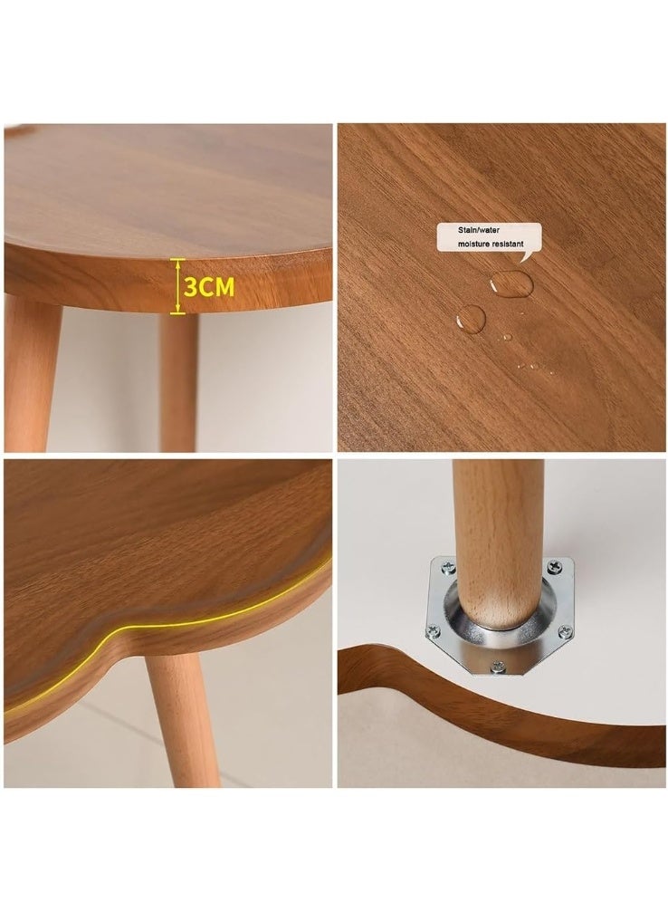 طاولة قهوة صغيرة فاخرة مصنوعة من الخشب، مثالية للشقق. - Image 5