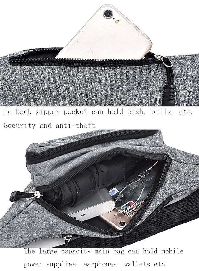 KASTWAVE Waterproof Unisex Sports Fanny Pack with 4 Pockets Large Capacity Ideal for Travel and Outdoor Activities - Image 5