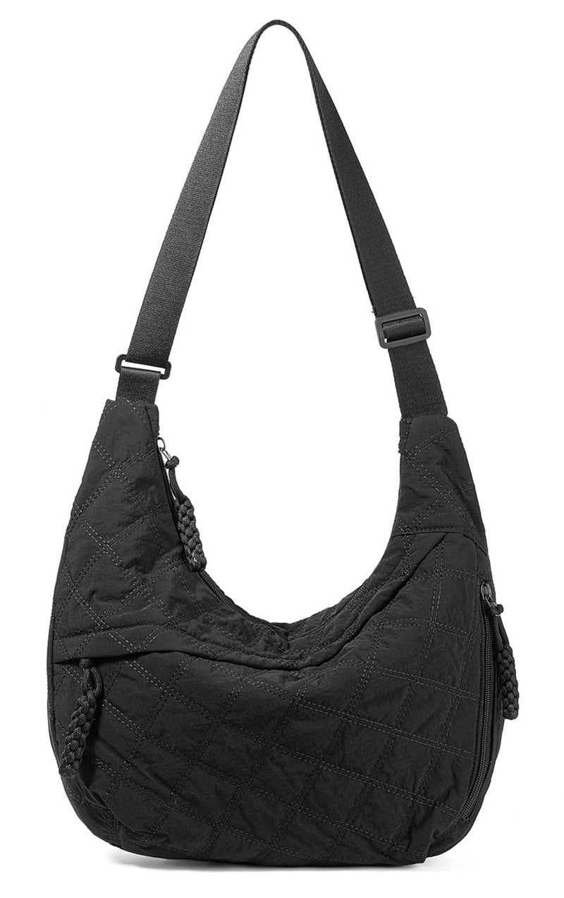 EMGILL 2026 Women's Crescent Puffer Tote Bag Lightweight Quilted Nylon Shoulder Bag Casual Crossbody Purse for Work Travel - Image 1