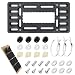 Tioollev License Plate Bracket Holder Front License Plate Bracket No Drill Front Plate Mount Licenses Plates Brackets Bumper License Plate Covers with Anti Theft Stainless Steel Screw Bolt Caps - Image 2