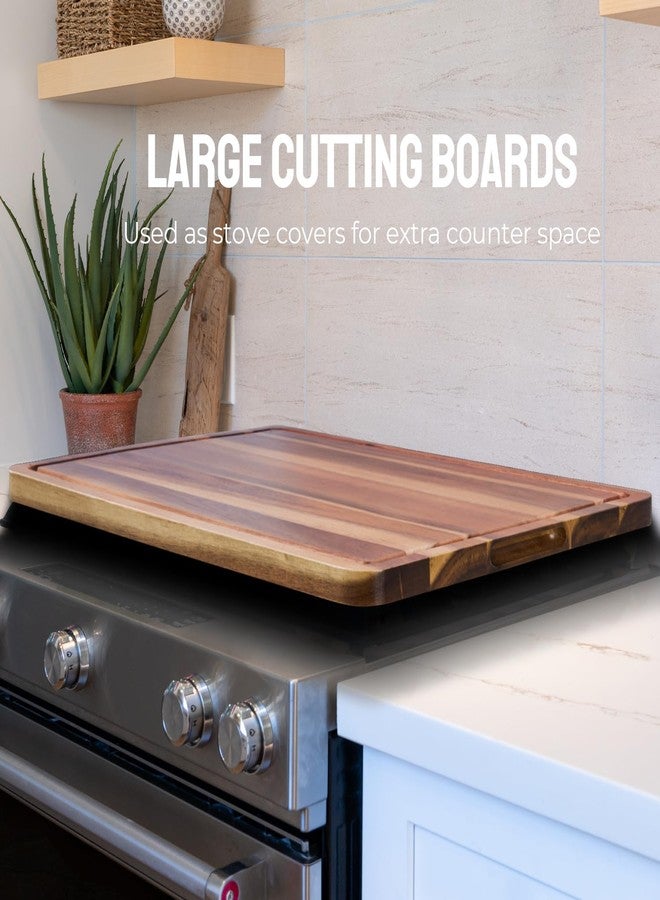 BEZIA 24 x 18 Inch XXL Countertop Cutting Boards - BEZIA Extra Large Chopping Board for Kitchen - Meat Cutting Board for BBQ - Turkey Carving Board - Extra Large Charcuterie Board with Handles, Juice Groove - Image 3