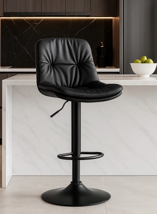Lunara 360° Swivel Cafe Bar Stool Chair Adjustable Counter Height with Backrest (Black) - pzsku/Z255BDB70A577F203D4FDZ/45/1751277717/66a6d270-1b8c-47d2-bc7d-7e57219ca241
