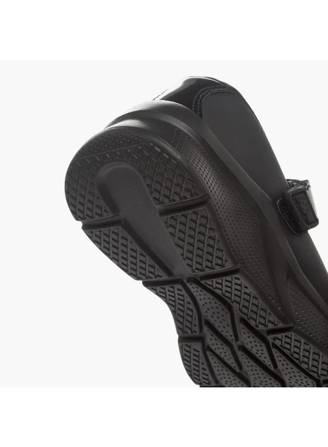 Kappa Girls' Solid School Shoes with Hook and Loop Closure
