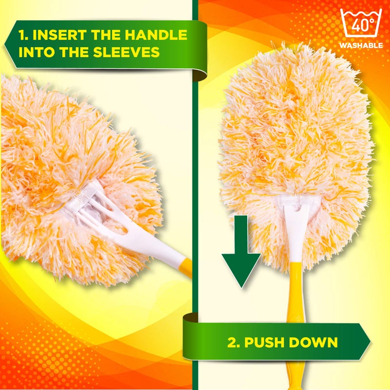 Millifiber Microfiber Reusable Refills for Swiffer Hand Duster, 360 Degree Dry Duster Heavy Duty Refills, 2-Pack (Handle is Not Included) Air Dry Only - Image 3