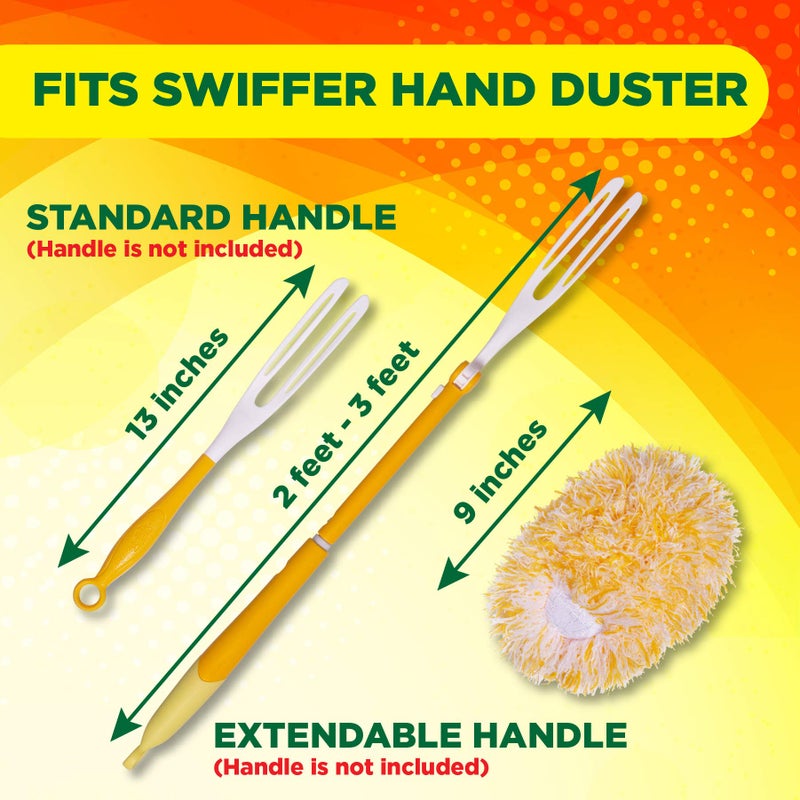 Millifiber Microfiber Reusable Refills for Swiffer Hand Duster, 360 Degree Dry Duster Heavy Duty Refills, 2-Pack (Handle is Not Included) Air Dry Only - Image 2
