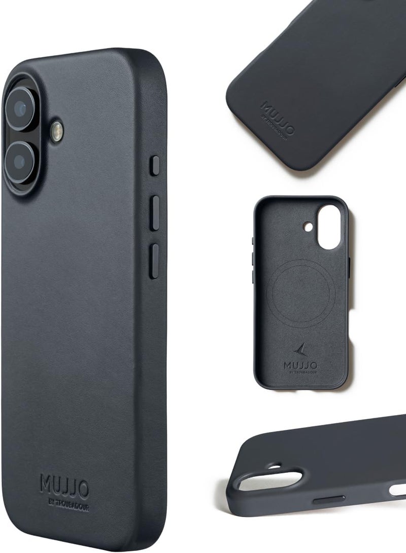 موجو جراب آيفون  جلدي - بازلت بشحن لاسلكي مغناطيسي - Image 2