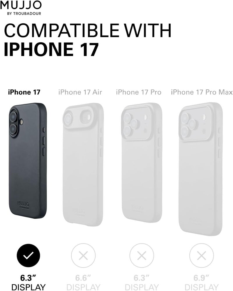 موجو جراب آيفون  جلدي - بازلت بشحن لاسلكي مغناطيسي - Image 5