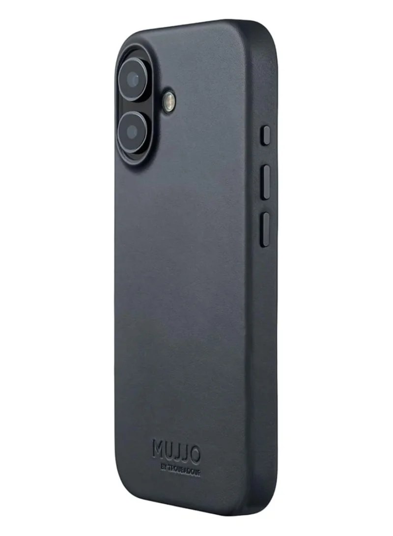 موجو جراب آيفون  جلدي - بازلت بشحن لاسلكي مغناطيسي