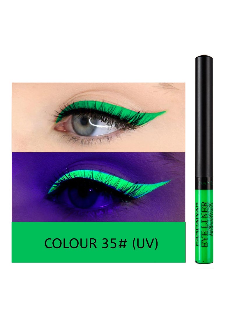Handaiyan Waterproof Eyeliner color Liquid Liner UV Finish Professional Makeup Long Lasting Quick Smudge Proof Hyper Drying Resistant Stay All Day Waterline Winged Instant Result  - Image 2