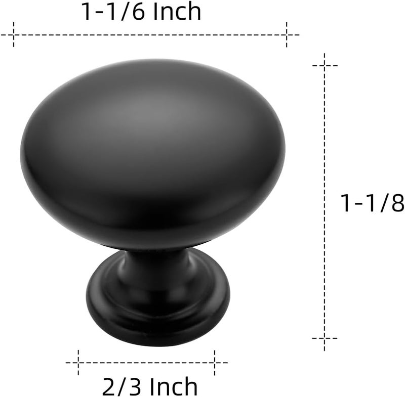Ravinte 15 Pack Kitchen Cabinet Knobs Dresser Knobs Matte Black Drawer Pulls Door Handles for Drawer Cupboard and Dresser - Image 3