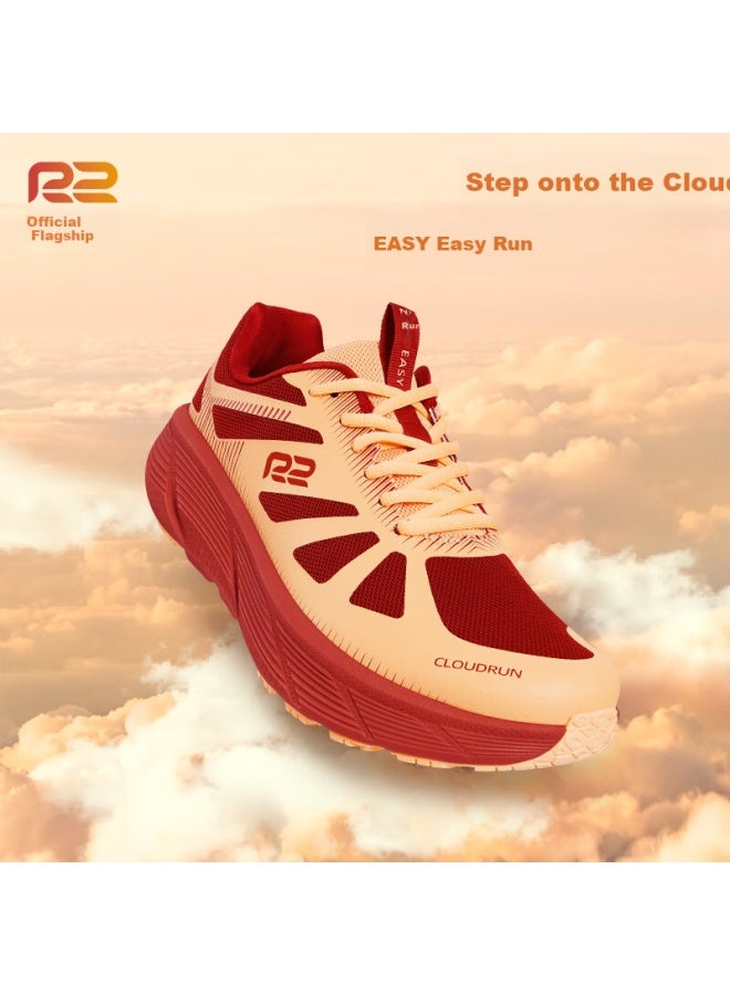R2 Real Run New Cloud Run Easy حذاء رياضي باطن سميك مريح مع امتصاص الصدمات للجري والركض الرياضي والقفز بالحبل للرجال والنساء - Image 1