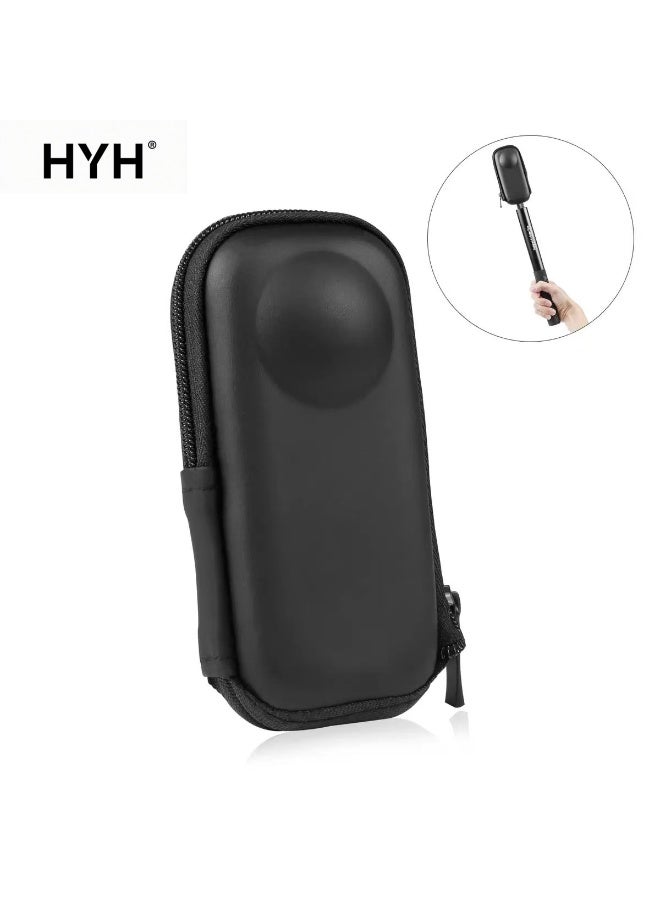 HYH PU Leather Carrying Case for Insta360 X4/X3/X2, Mini Body Storage Bag with Side Opening, Portable PU Protective Cover for Panoramic Camera - Image 1