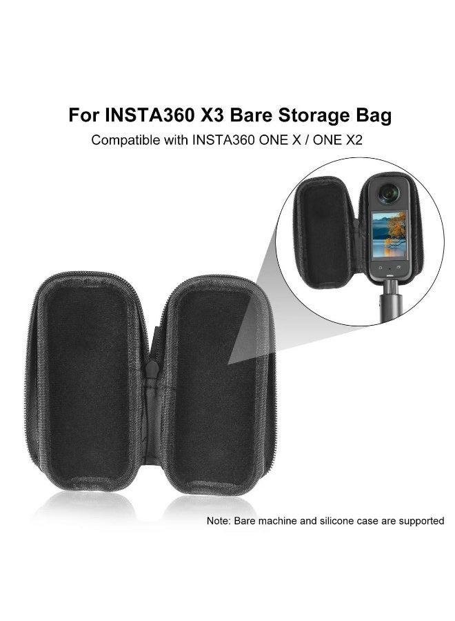 HYH PU Leather Carrying Case for Insta360 X4/X3/X2, Mini Body Storage Bag with Side Opening, Portable PU Protective Cover for Panoramic Camera - Image 4