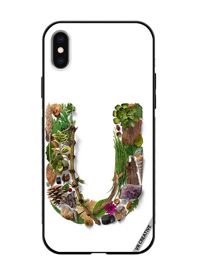 VR CREATIVE Protective Case Cover For Apple iPhone XS Max Alphabet U Design Multicolour - Image 1