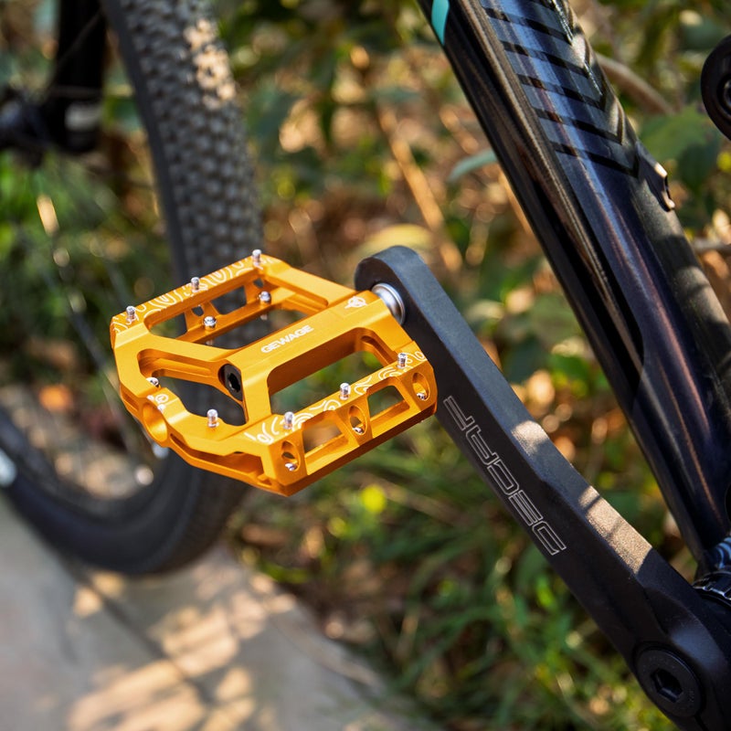 GEWAGE Road/Mountain Bike Pedals -Non-Slip Bicycle Flat Pedal Aluminum 9/16" - 3 Sealed Bearing Lightweight Platform Pedal for Road Mountain BMX MTB Bike - Image 2