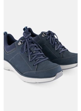 clarks Women Standard Wave 2,0 Lace Up Casual Shoes, Navy  - Image 4