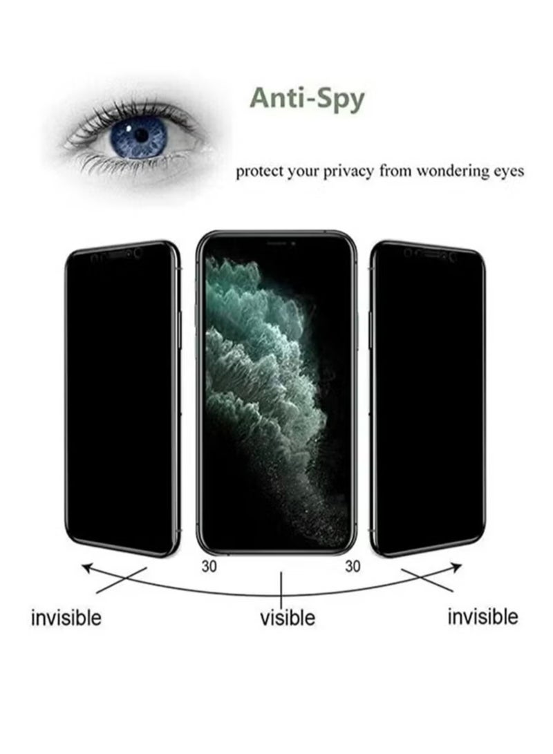 Samsung Galaxy A06 Privacy Invisible Shield Tempered Glass Full Glue Screen Protector For Samsung Galaxy A06 - Privacy Glass - view 2