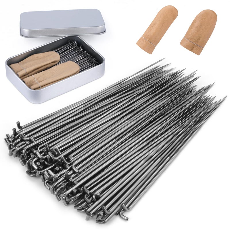Fadoub Felting Needles130 PCS Wool Felting Needles 36 Gauge Needle Felt Supplies Needle Felting Starter Kit Metal Storage Box Fingercots Pins Making Felt Animals Painting Handicraft L - Image 3