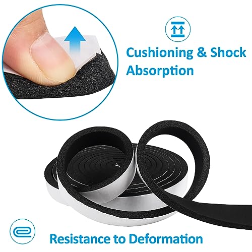 DGSL Foam Insulation Tape, 1In x 3/4In x 16.5Ft Weather Stripping Door Seal Strip for Doors and Windows,Sliding Door,Sound Proof Soundproofing Door Seal,Weatherstrip,Air Conditioning Seal Strip - Image 5