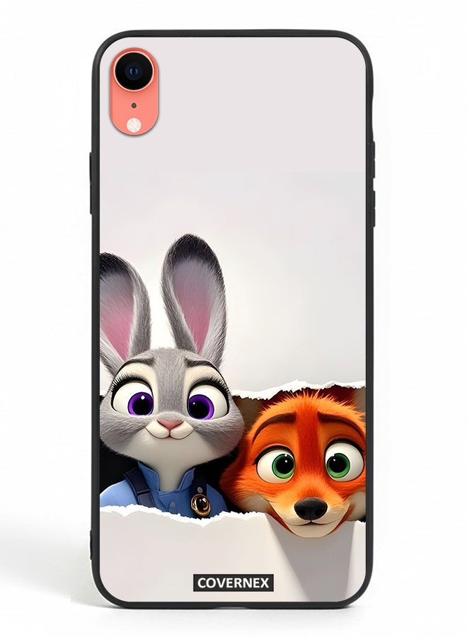Covernex Apple iPhone XR Protective Case Cover Printed Featuring Zootopia Dynamic Duo - Image 2