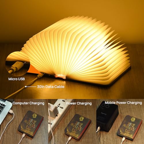 Let the Adventure Begin Mini Adventure Book Night Light,3D Folding Lamp&Three Different Lighting Options White/Yellow/Breathing Gradient Colors LED Book Lamp for Home Decor Birthday Gift,Inspired by'Up'Great Birthday Gift - Image 3