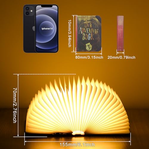 Let the Adventure Begin Mini Adventure Book Night Light,3D Folding Lamp&Three Different Lighting Options White/Yellow/Breathing Gradient Colors LED Book Lamp for Home Decor Birthday Gift,Inspired by'Up'Great Birthday Gift - Image 5