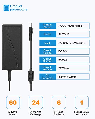 ALITOVE محول الطاقة AC إلى DC ALITOVE 24V 3A 72W - Image 2