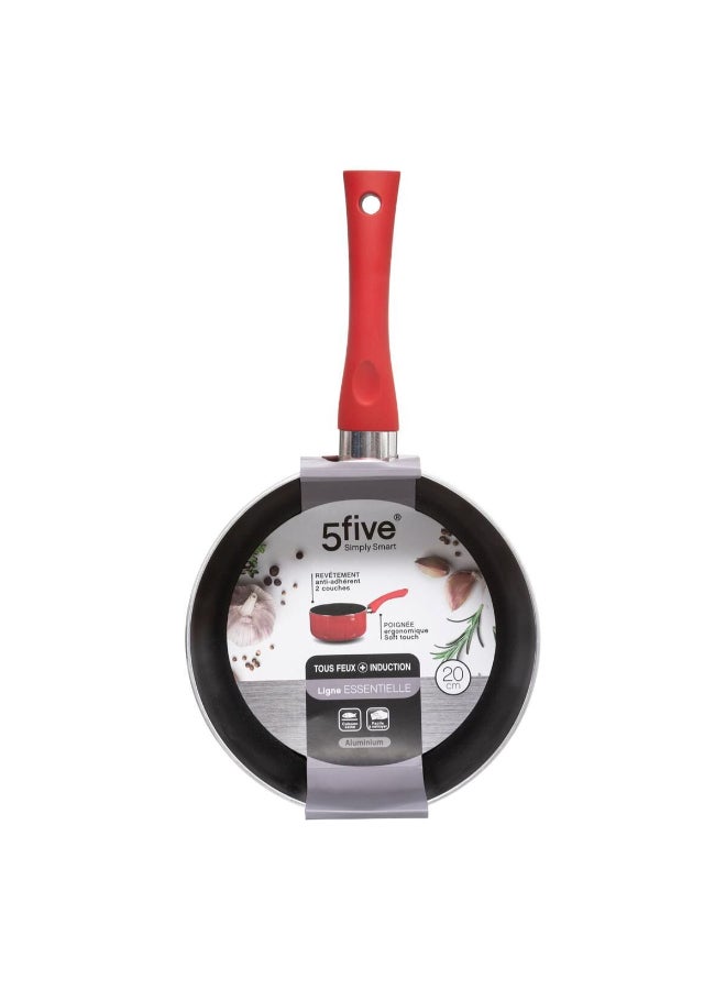 Five Simply Smart Essentielle Aluminum Induction Saucepan Red and Black 20cm 128847 - Image 4