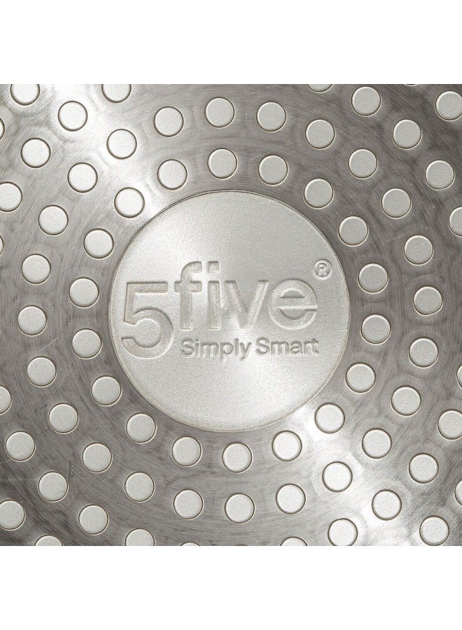 Five Simply Smart Essentielle Aluminum Induction Saucepan Red and Black 20cm 128847 - Image 3