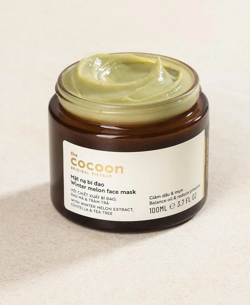 The Cocoon Original Vietnam  The Cocoon Original Vietnam Winter Melon Face Mask, Acne Treatment Clay Mask with Centella and Tea Tree, Oil Control Pore Cleansing Face Mask, Vegan Blemish Clearing Skincare, 100ml  | Best Price UAE
