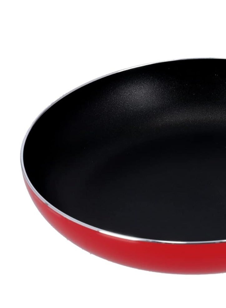 Bisbell 3 Layer Non-Stick Coating Fry Pan With  Ergonomic Handle Red 26 Cm,BB1733 - Image 4