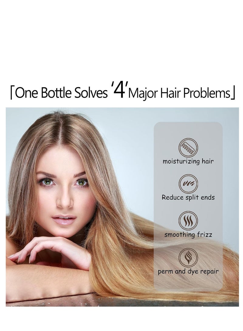 EELHOE Leave-In Repair Hair Mask, Molecular Hair Mask, Repairs Dry or Damaged Hair, Silky Smooth Hair Care, Reverse Hair Damage from Bleach, Color, Chemical Services & Heat,Suitable for All Hair Types 50ml - Image 4