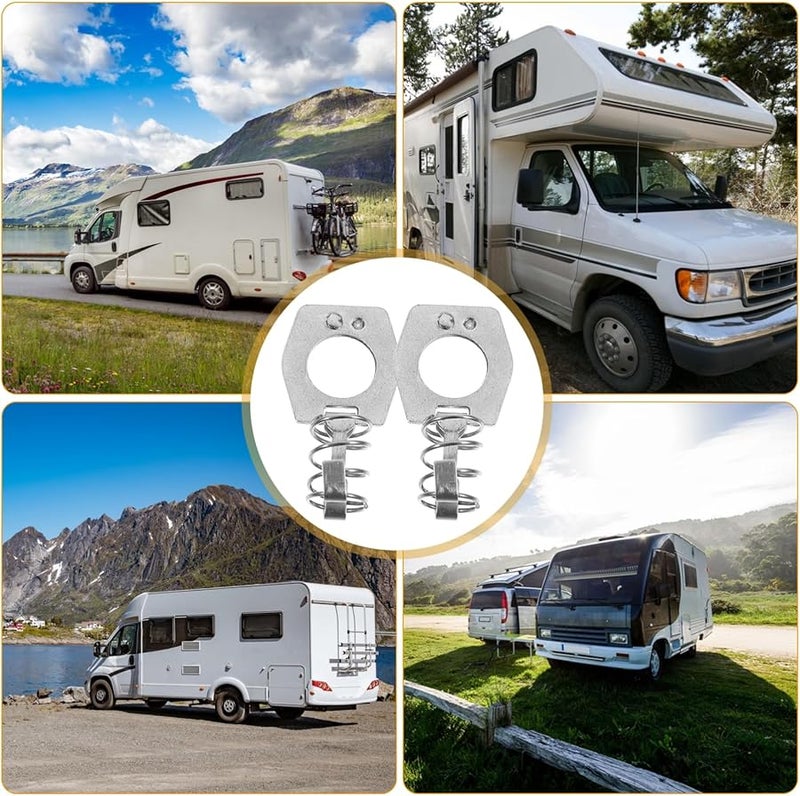 2PCS RV Water Heater Cam Lock Door Latch Easy Install Stainless Steel - Image 4