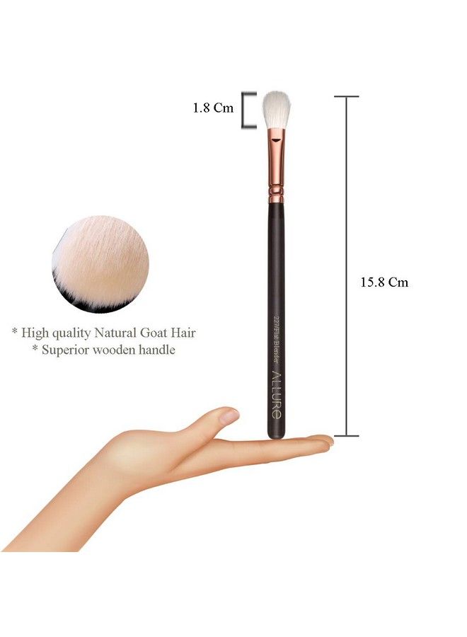 allure Professional Makeup Brushes For Eyes Rose Gold Flat Blender Brush - Image 3