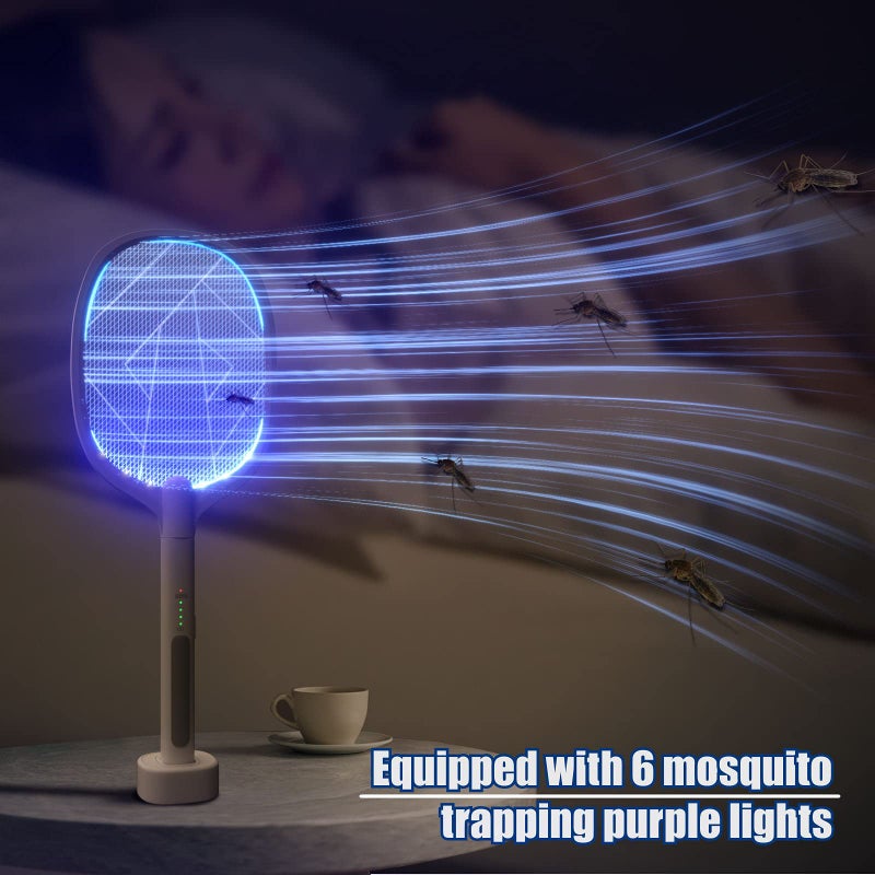RTYFGH 2 in 1 Bug Zapper, Electric Fly Swatter Mosquitoes Killing Without Waving Hands, Fly Zapper Indoor Mosquito Swatter Suitable for Home and Outdoor, 3000 Volts & USB Charger - Image 5