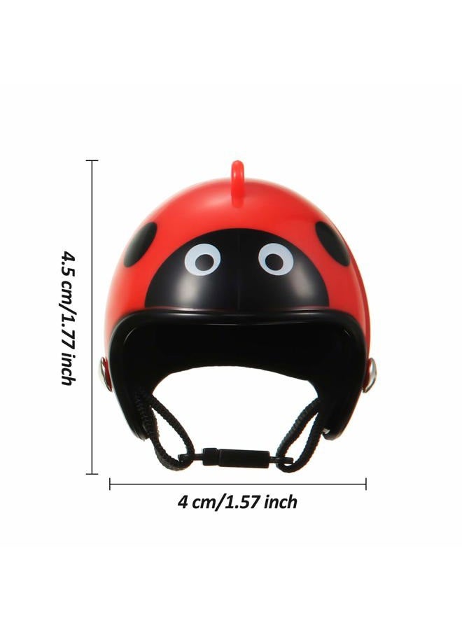 Skylety 8-Piece Chicken Helmet Pet Safety Helmet Funny Bird Hat Headwear Small Pet Hard Hat Accessories for Chicken Bird Parrot Parakeet (Camouflage, Yellow, Red, 1.57 x 1.77 inches) - Image 3