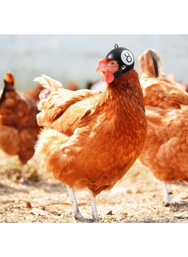 Skylety 8-Piece Chicken Helmet Pet Safety Helmet Funny Bird Hat Headwear Small Pet Hard Hat Accessories for Chicken Bird Parrot Parakeet (Camouflage, Yellow, Red, 1.57 x 1.77 inches) - Image 5