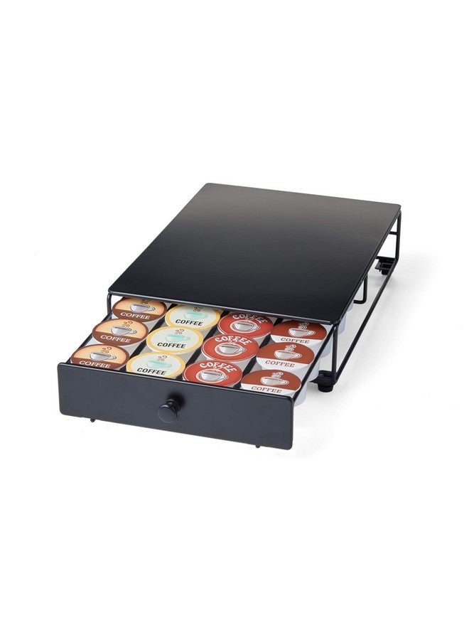 Nifty Solutions Nifty Solutions Capacity Nifty Rolling Mini Black Finish, Compatible with K-Cups, 24 Pod Pack Holder, Compact Under Coffee Pot Storage Drawer, Slim Home Kitchen Counter Organizer - Image 1
