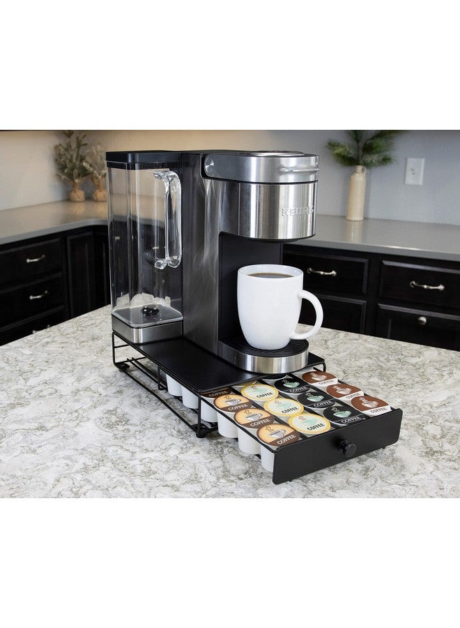 Nifty Solutions Nifty Solutions Capacity Nifty Rolling Mini Black Finish, Compatible with K-Cups, 24 Pod Pack Holder, Compact Under Coffee Pot Storage Drawer, Slim Home Kitchen Counter Organizer - Image 3