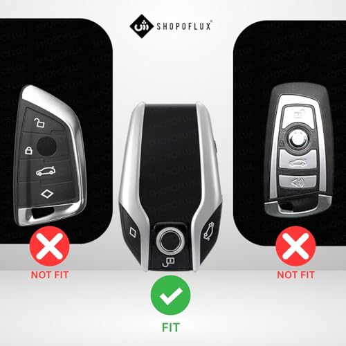 SHOPOFLUX Metal Key Cover Compatible for BMW X Series Screen Touch Smart key - Image 2