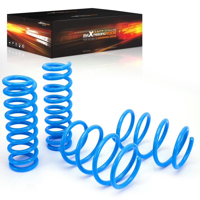 maXpeedingrods Lowering Springs for BMW F30 Sedan 320i328i335i340i 20122018 for BMW F32 Coupe 428i430i435i440i 20132020 SAE 9254 High Tensile Lowering Spring Blue