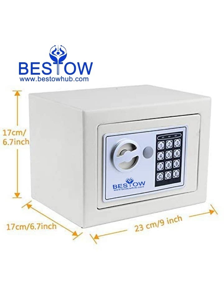 BESTOW Bestow Digital Electronic Safe LockerBox for Home Shops Office and personal use for Jewellery Money Valuables White  - Image 3