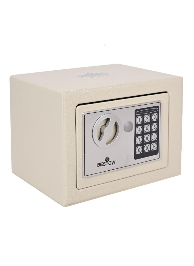 BESTOW Bestow Digital Electronic Safe LockerBox for Home Shops Office and personal use for Jewellery Money Valuables White  - Image 1